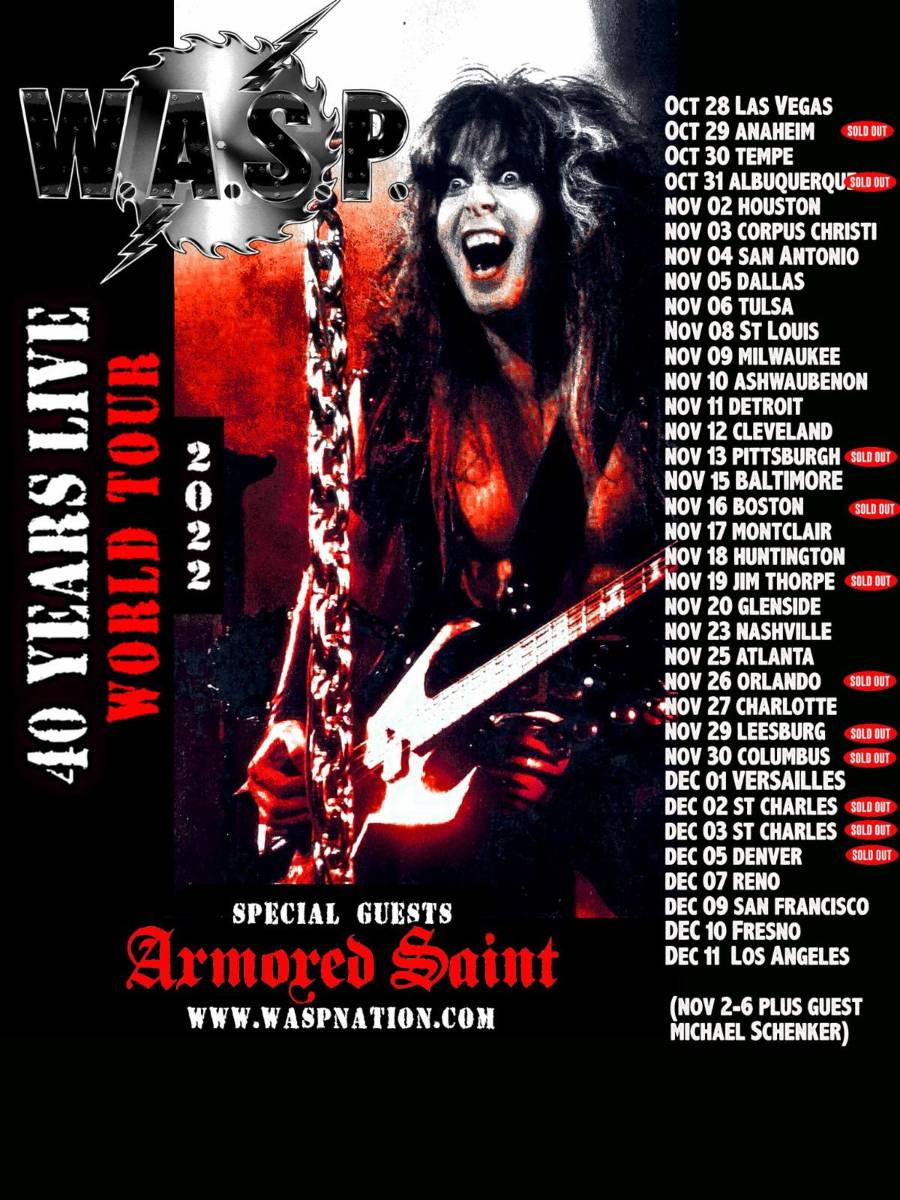 ARMORED SAINT To Kick Off US Fall Tour With W.A.S.P. This Friday