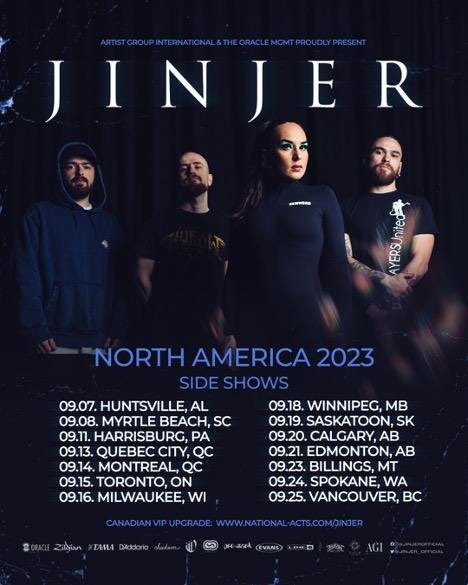 JINJER Announces North American Headline Dates, Taking Place After